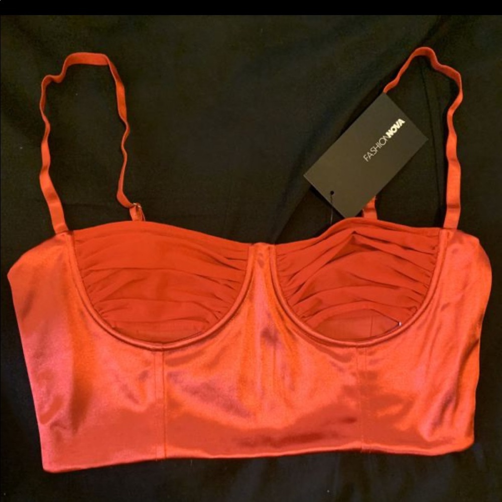 Fashion Nova preview satin bustier NWT medium